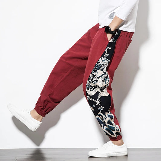 Dragon Linen Joggers