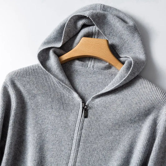 Hooded Knit Cardigan