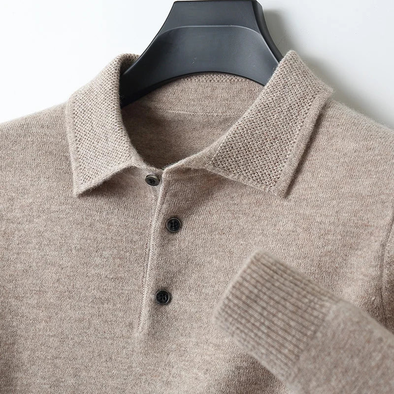 Wool Polo Pullover