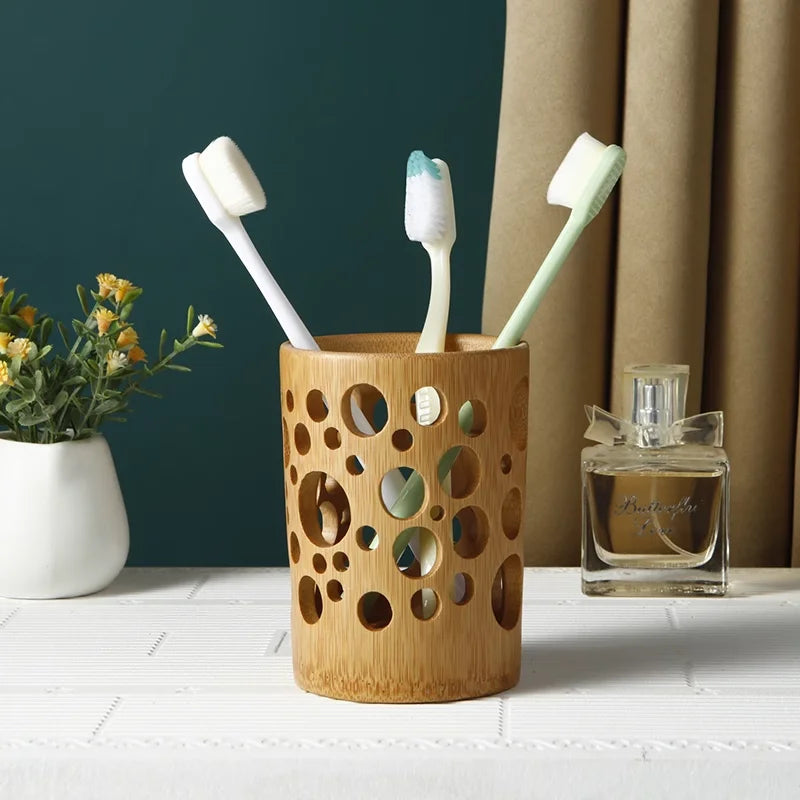 Bamboo Brush Holder