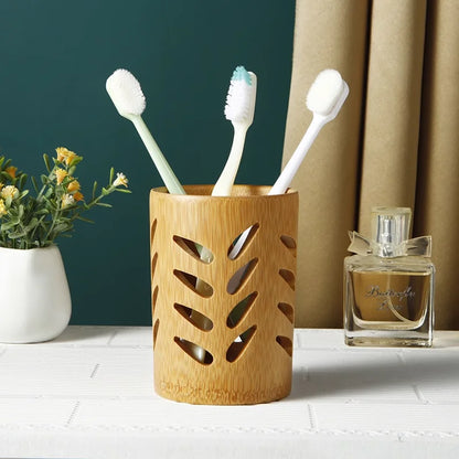 Bamboo Brush Holder