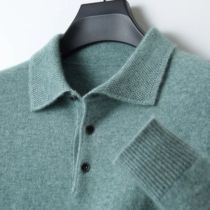 Wool Polo Pullover