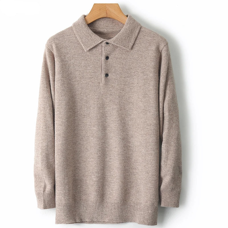 Wool Polo Pullover