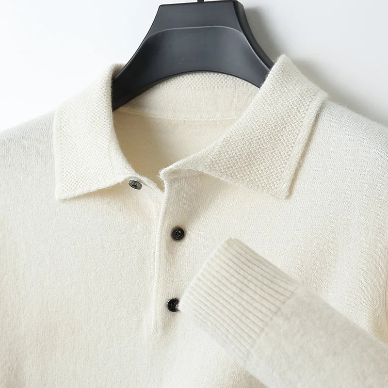 Wool Polo Pullover